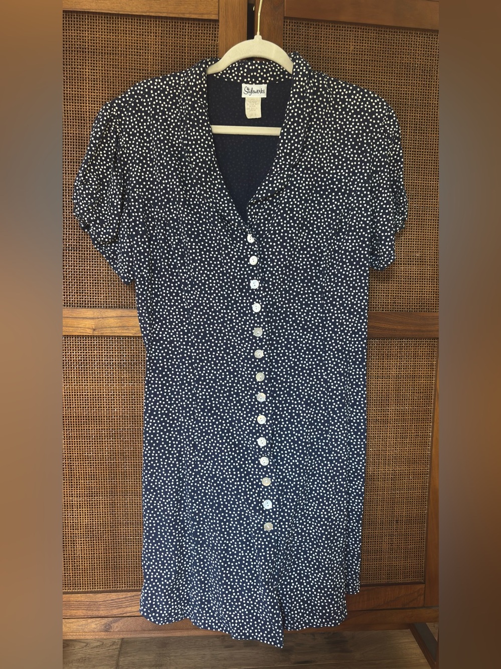 Vintage Styleworks Blue Polka Dot Dress